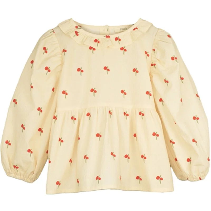 Fliink Sandshell Flower BlouseCropped Shirts