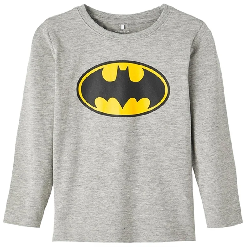 Name it Grey Melange Jumis Superhero BlouseHip-Hop Shirts