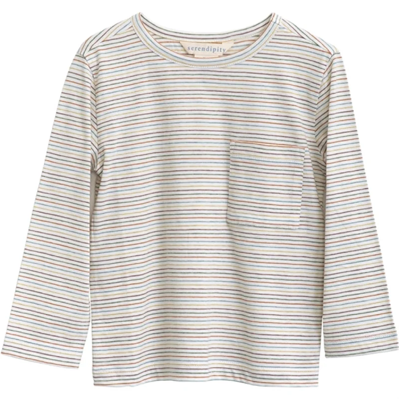 Serendipity Rainbow Stripe Jersey BlouseHigh-Fashion Shirts