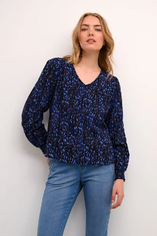 LOOSE FIT PRINTED BLOUSECashmere Shirts