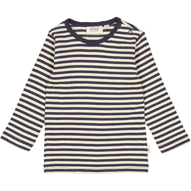 Wheat Midnight Stripe Striped BlouseRayon Shirts