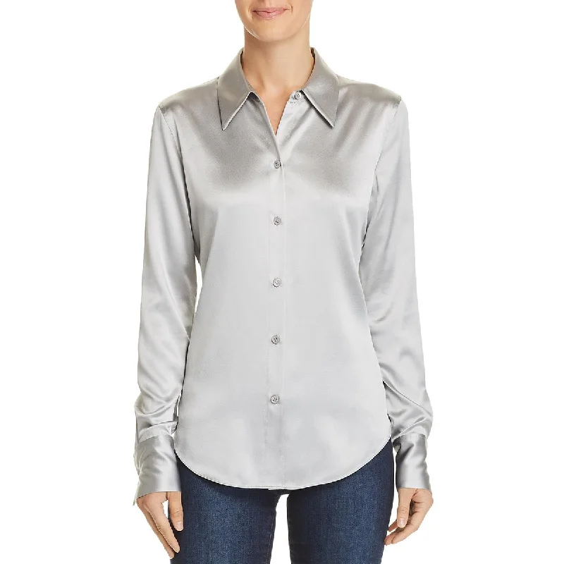 Womens Silk Fitted BlouseHigh-Fashion Shirts