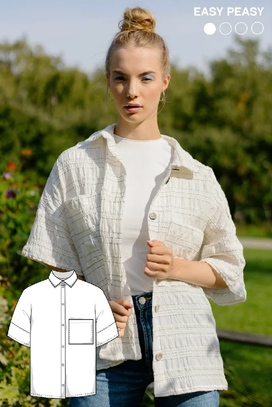 The Gloria Blouse - Paper Sewing Pattern - Juliana MartejevsAsymmetrical Shirts