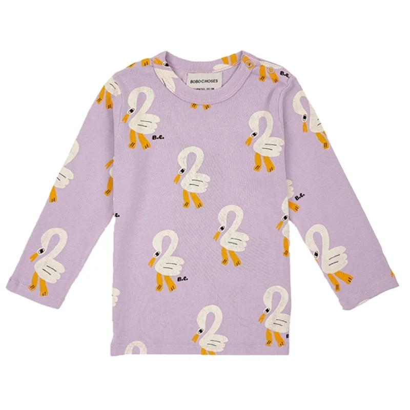 Bobo Choses Lavender Pelican All Over BlouseFormal Shirts