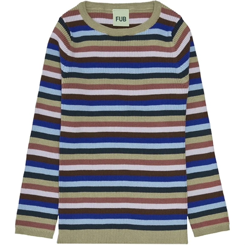 FUB Striped Rib Blouse Multi StripeHunting Shirts