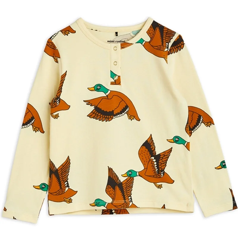 Mini Rodini Ducks Aop Blouse YellowFishing Shirts