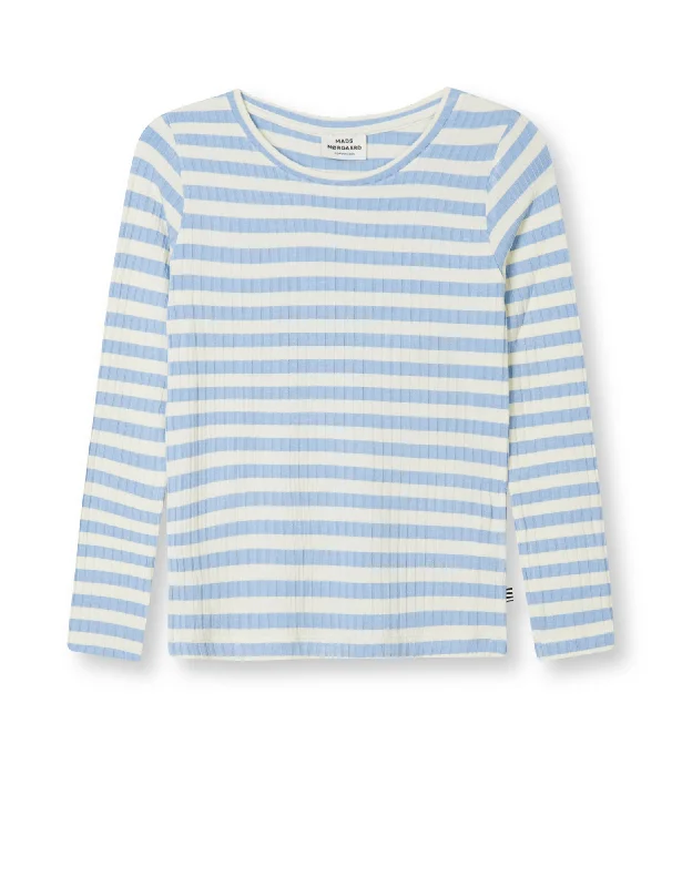 5x5 Classic Stripe Talika Top, Forever Blue/Vanilla IceReflective T-Shirts