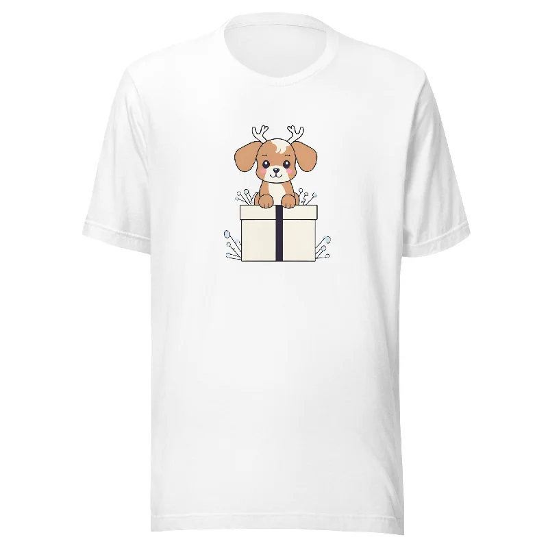 Reindeer Pup Christmas Graphic Women Staple Eco T-ShirtBamboo T-Shirts