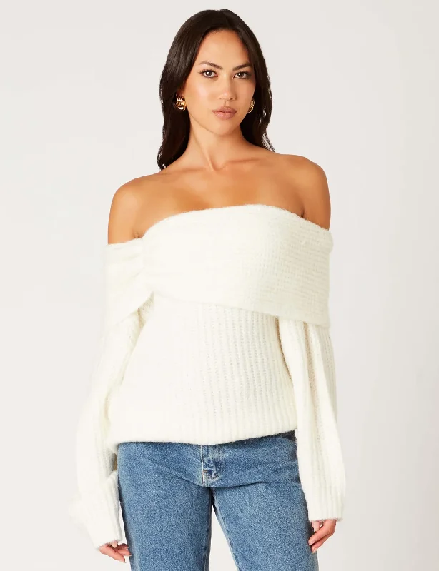 Winter Knit TopsMomo Sweater, Ecru