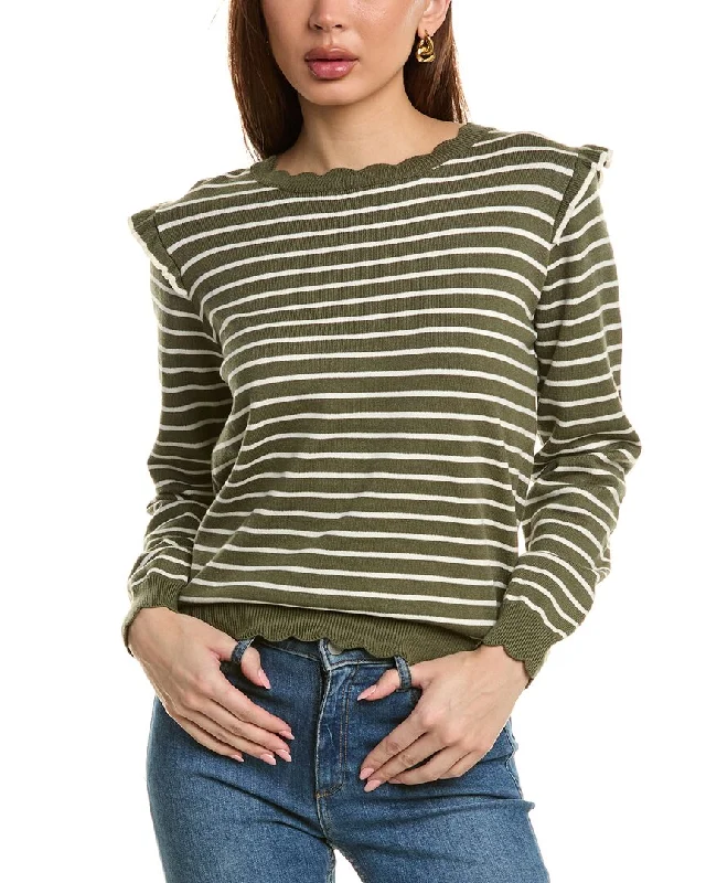 Linen Knit TopsANNA KAY Striped Cashmere-Blend