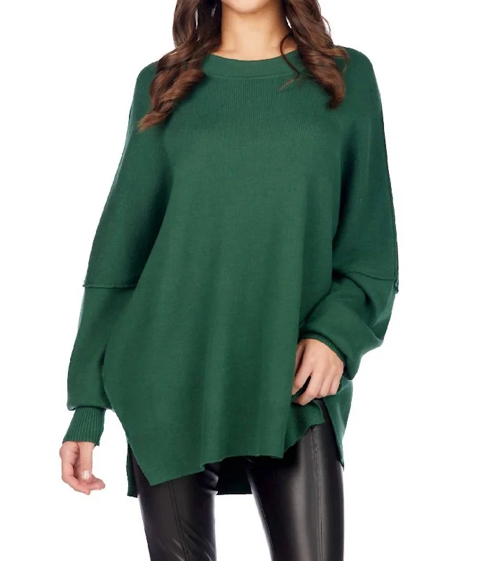 Spring Knit TopsAstrid Ribbed Sweater In Green