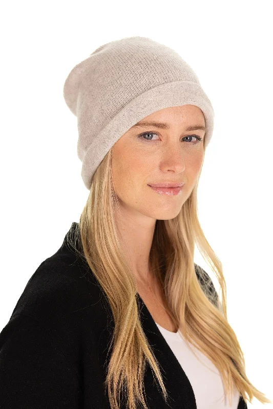 French Terry Knit TopsMaude Cashmere Hat in Stormy