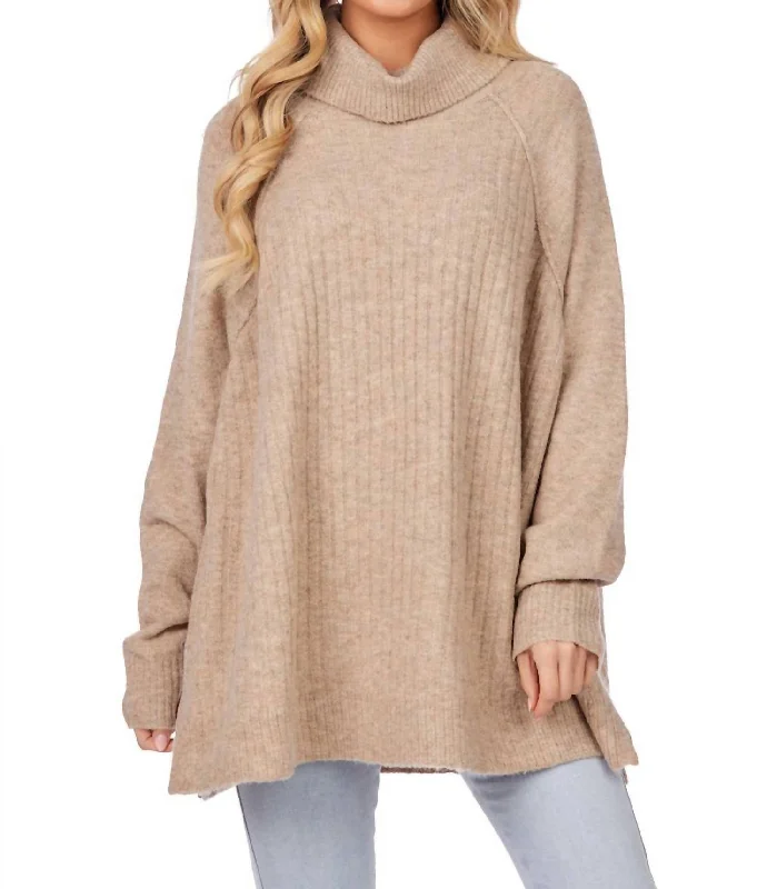 Layered Knit TopsFreddie Ribbed Sweater In Tan