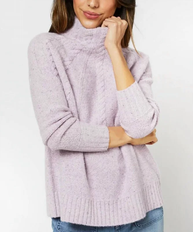 Designer Knit TopsElsey Sweater In Lilac