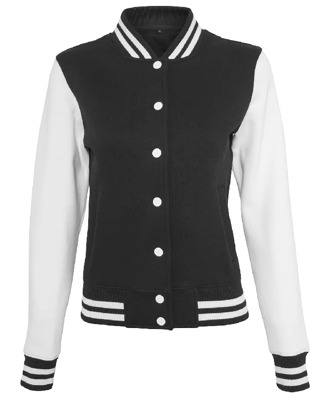 Womens sweat college jacket | Black/WhiteRetro Jackets