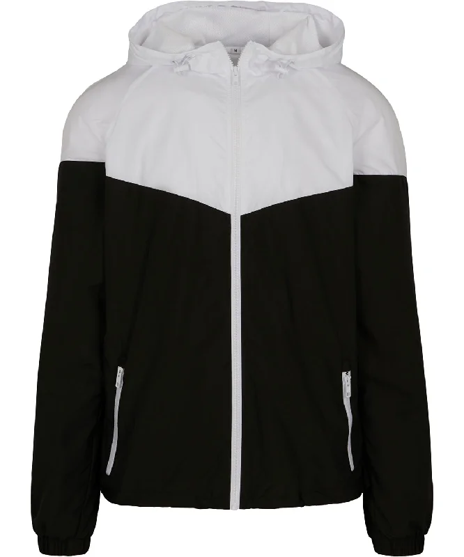 Two-tone tech windrunner jacket | Black/WhiteWork Jackets