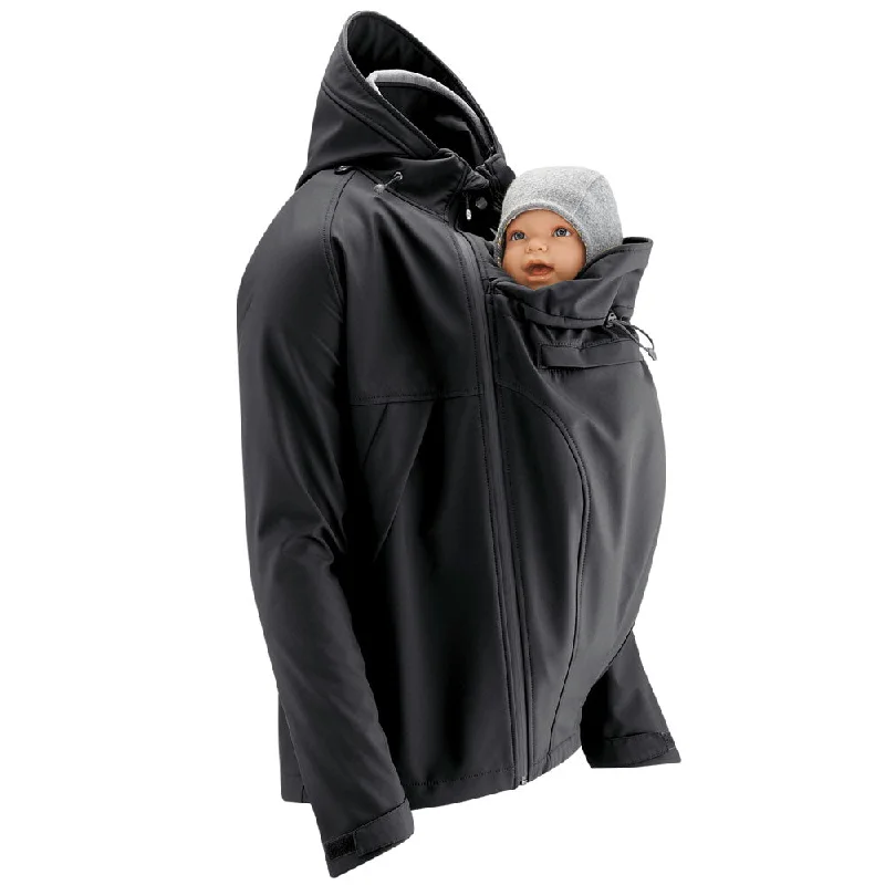 Mamalila Men's Softshell Allrounder Black Babywearing JacketCollaborative Jackets