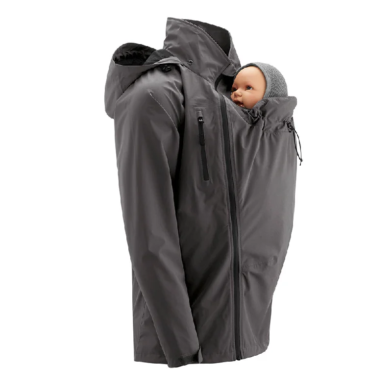 Mamalila Shelter Men's Babywearing Rain Jacket - AnthraciteFringed Jackets