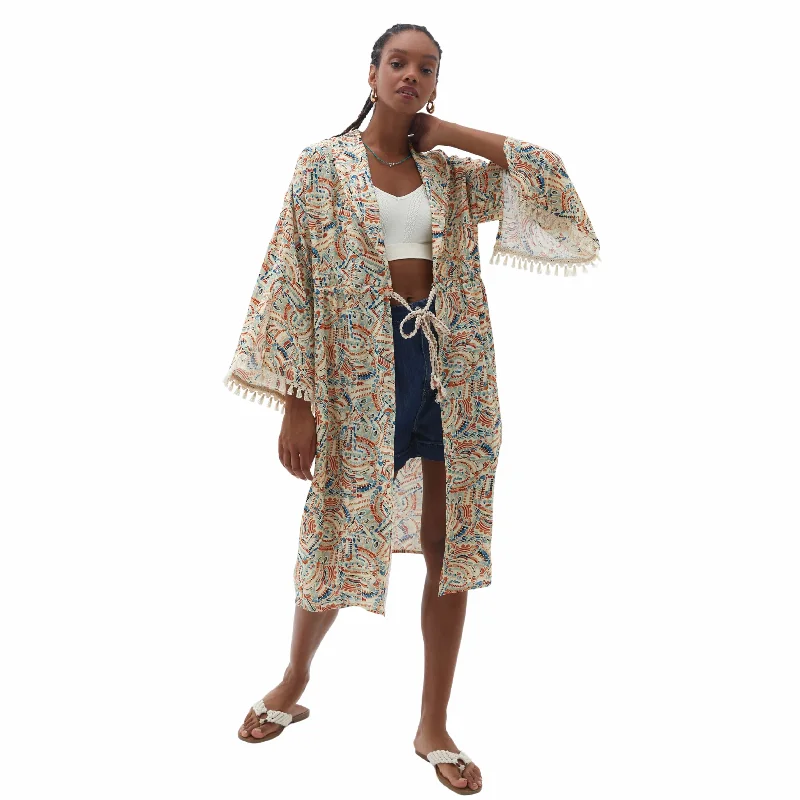 OXXO - Mixed Kimono with Tassle DetailMilitary Jackets