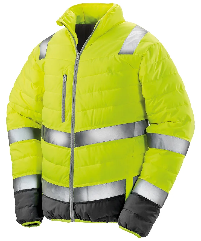 Soft padded safety jacket | Fluorescent YellowTasseled Jackets