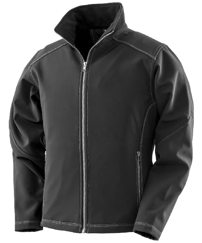 Womens treble stitch softshell | BlackMetallic Jackets