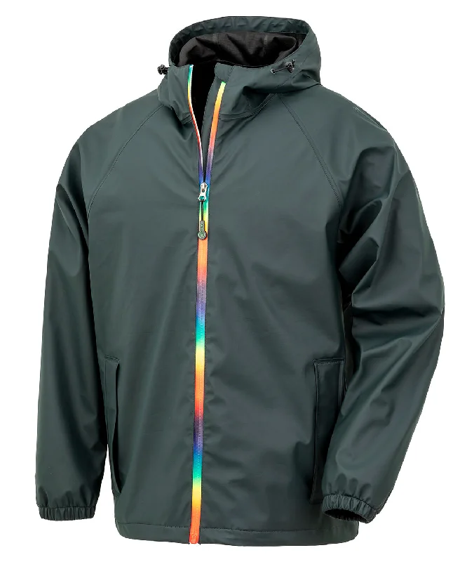 Prism PU waterproof jacket with recycled backing | Black OliveCamping Jackets