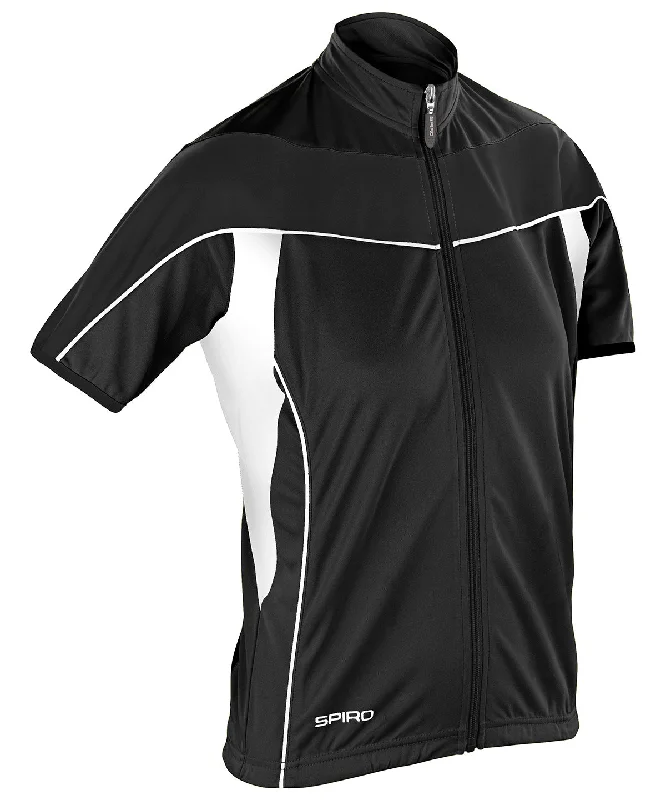 Womens Spiro bikewear full-zip top | Black/WhiteSnowboard Jackets