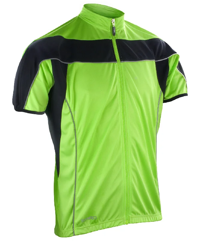 Spiro bikewear full-zip top | Black/Fluorescent Lime GreenCropped Jackets