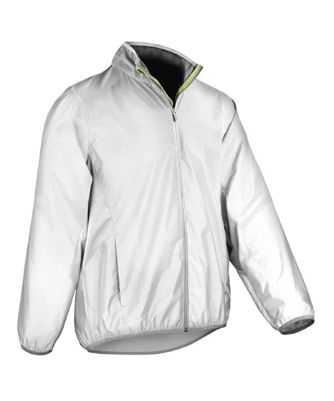 Luxe reflective hi-vis jacket | Neon WhiteEmbellished Jackets