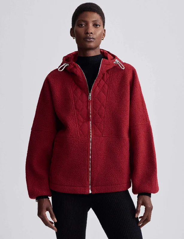 Richfield Quilt Fleece Jacket - Red DahliaPainted Jackets