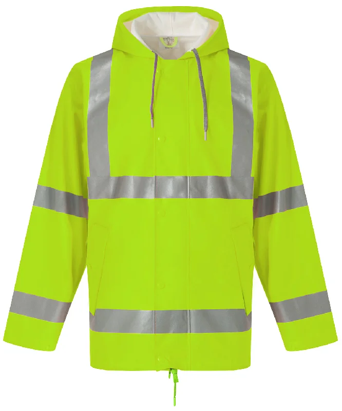 Hi-vis soft flex breathable U-dry jacket (HVS450) | YellowWinter Jackets